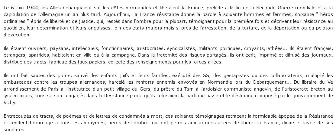 Histoires de héros ordinaires