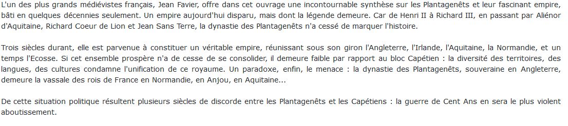 Les Plantagenêts Jean Favier