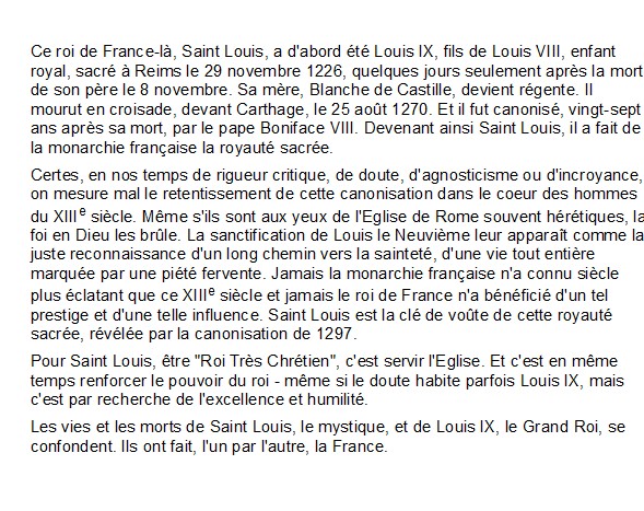 Saint Louis - Le sceptre et la croix, Le Figaro 1