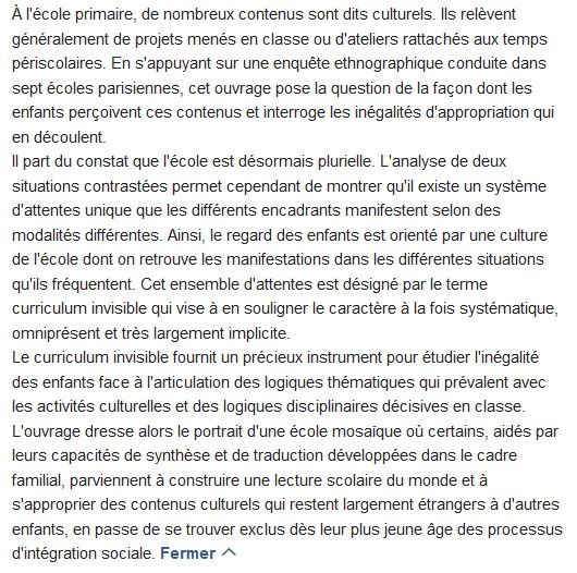 inégalités à l'école