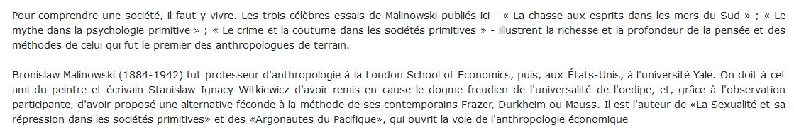 Bronislaw Malinowski