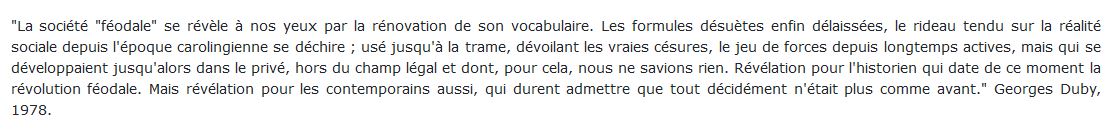 Feodalite  Duby Georges 