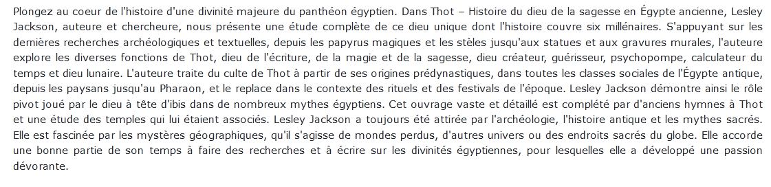 Histoire du dieu de la Sagesse en Egypte ancienne