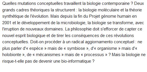 nouvel esprit biologique