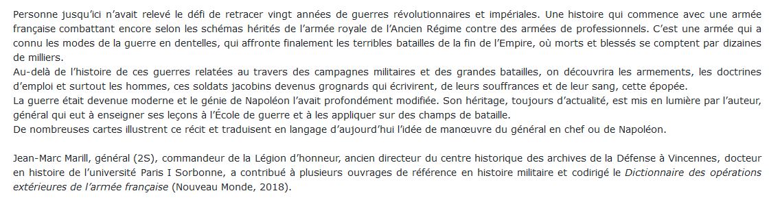 guerres de Napoleon 1789 - 1815