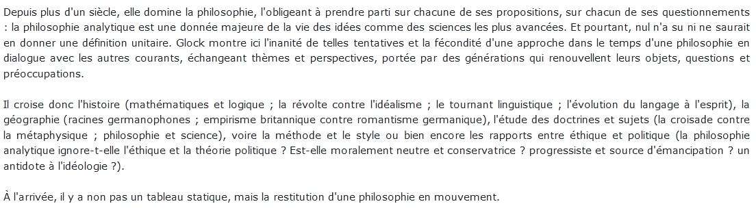 la philosophie analytique