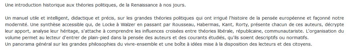 philosophie politique