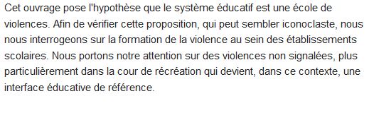 Une école de violences