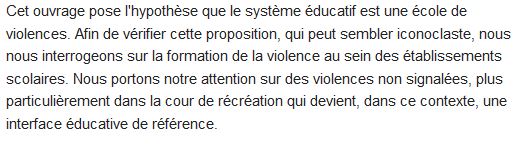 Une école de violences