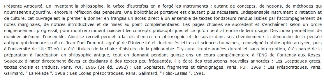 histoire de la philosophie antique