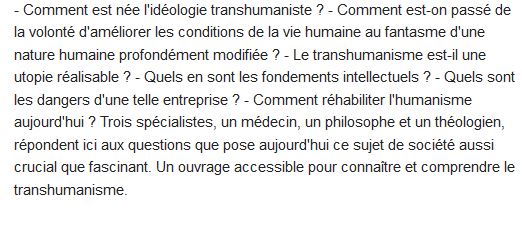 transhumanisme, c'est quoi