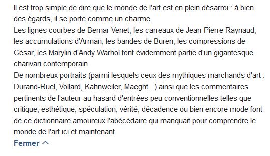 Dictionnaire amoureux de l'art moderne
