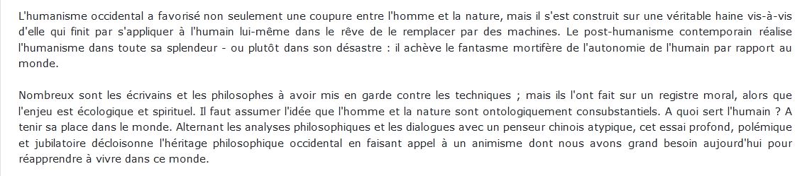 A quoi sert l'homme philosophie