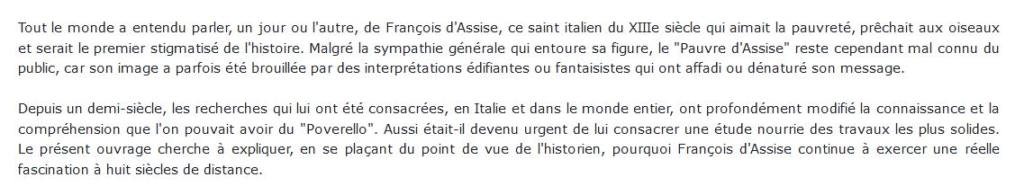 François d'Assise - Entre histoire et mémoire