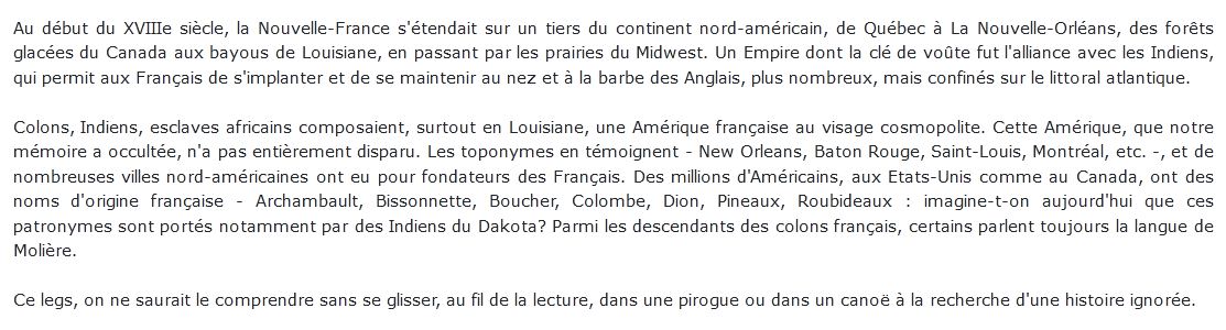 Histoire de l'Amérique française livre