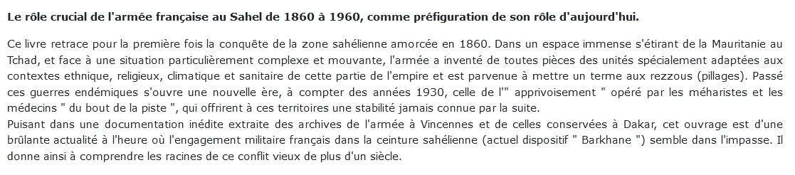 La France au Sahel, 1860-1960