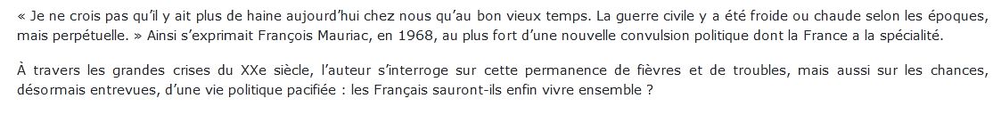 Les grandes crises politiques 1871-1968
