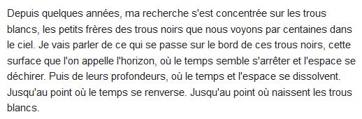 Trous blancs