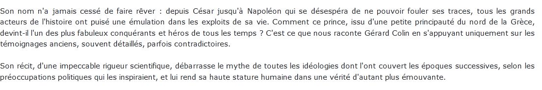 Alexandre le Grand biographie