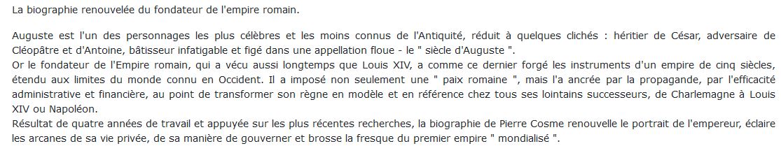 Auguste biographie