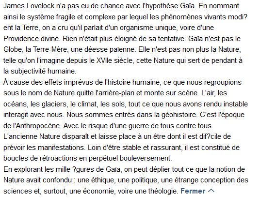  Face à Gaïa 
