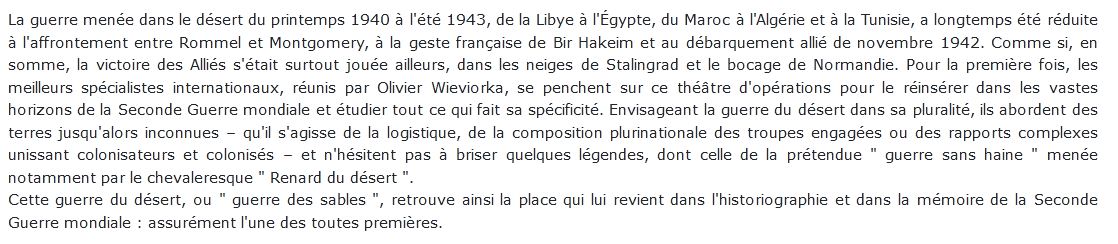 La guerre du désert