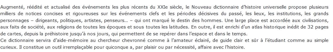 Nouveau dictionnaire d'histoire universelle Vallaud