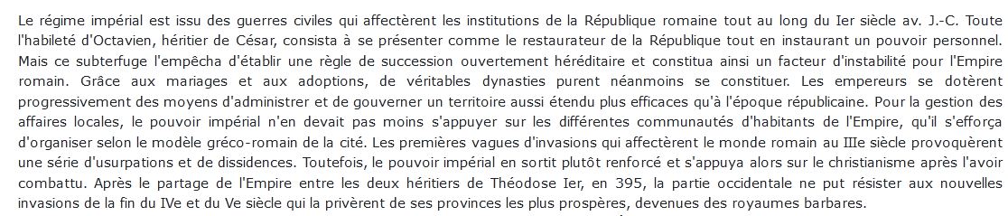 empereurs romains