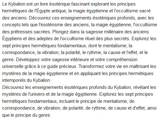 Le Kybalion 