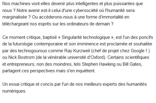 Le Mythe de la Singularité,