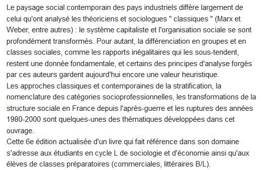 Stratification et classes sociales
