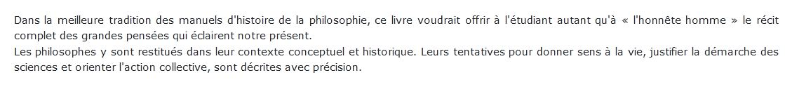 Histoire de la philosophie moderne et contemporaine Jean-Michel Besnier