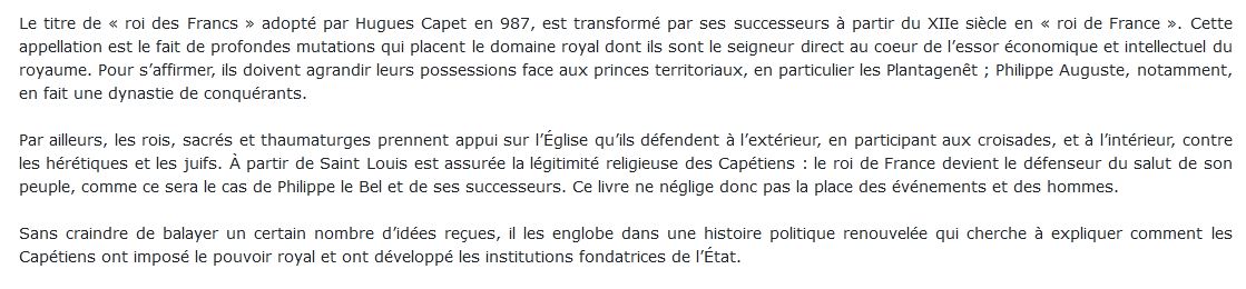 Le temps des Capétiens