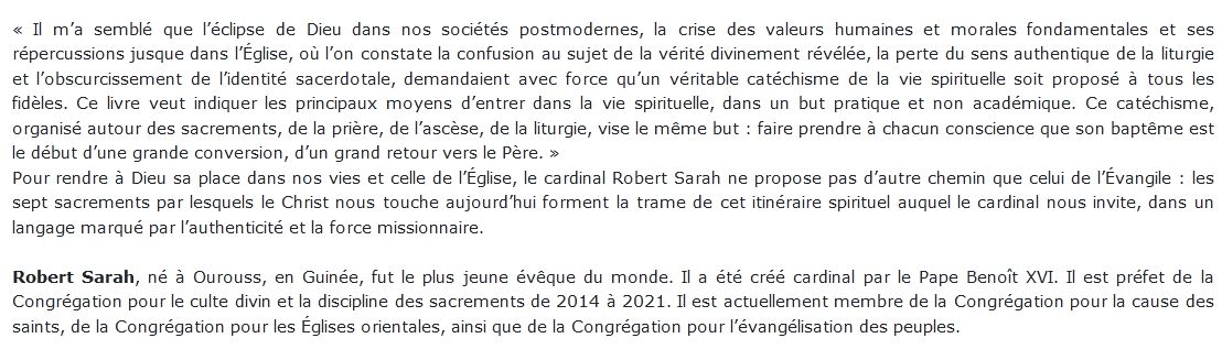 Catéchisme Robert Sarah