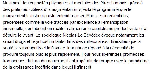 Le mythe de l’humain augmenté