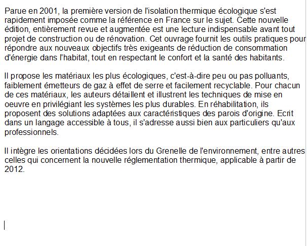 L'isolation écologique