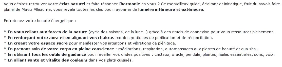 La Beauté énergétique Mayia Alleaume
