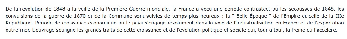 La France de 1848 à 1914, André Nouschi et Antoine Olivesi