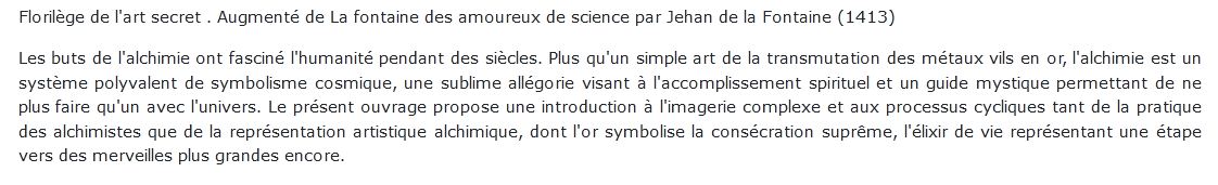 L'alchimie 