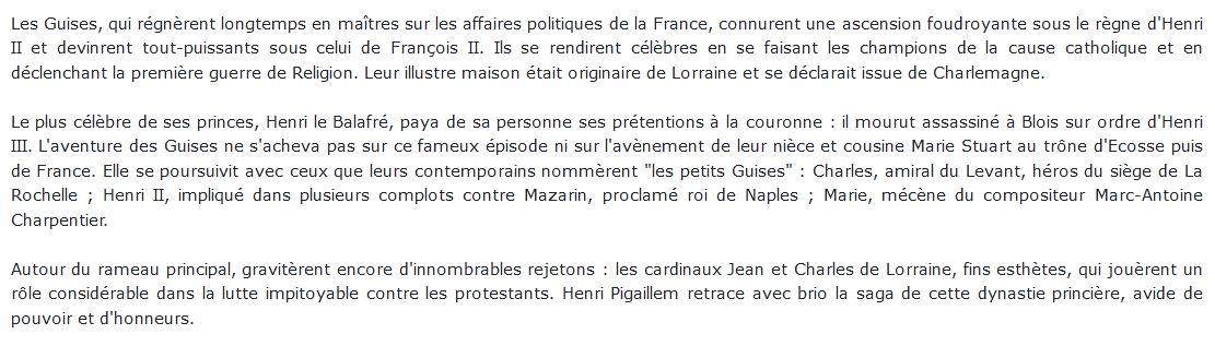 Les Guises biographie