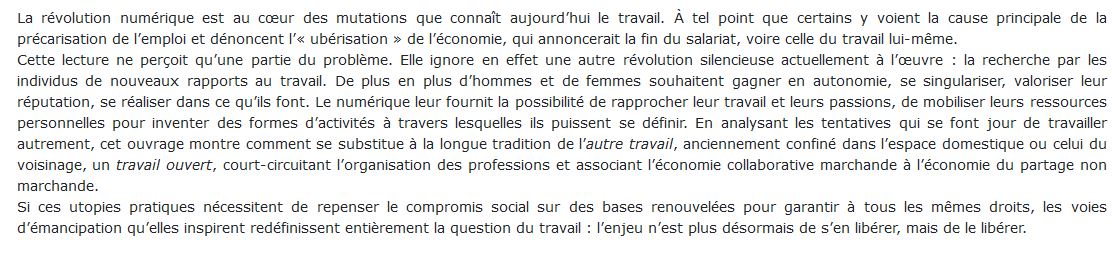 Nouvelles Frontières du travail