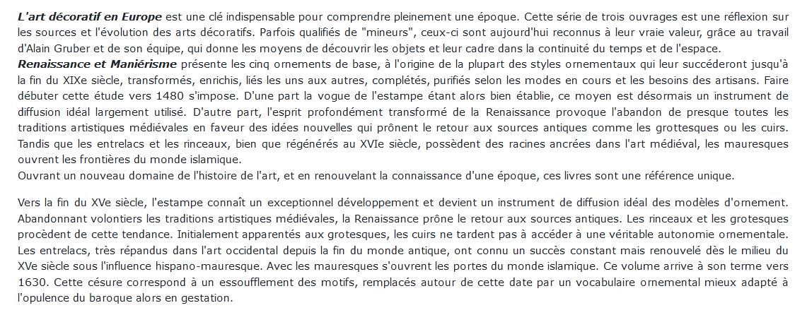 Renaissance et Maniérisme