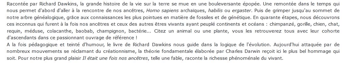 Une histoire de l'évolution