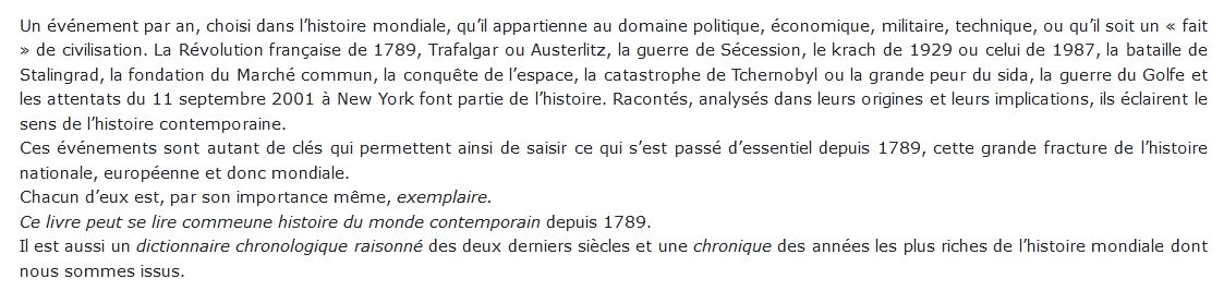 de la révolution française à nos jours en 212 épisodes 