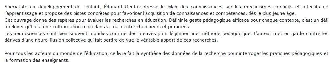 neurosciences à l'école