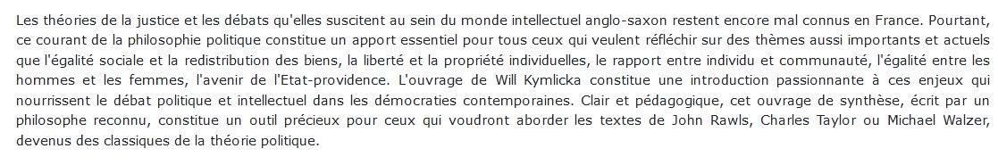 theories de la justice Will Kymlicka