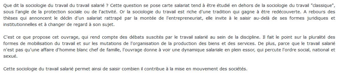 travail salarié