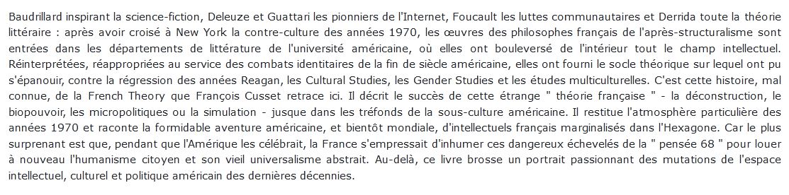 Foucault, Derrida, Deleuze et Cie