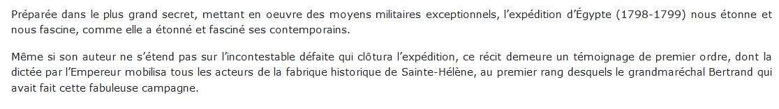 La Campagne d’Égypte