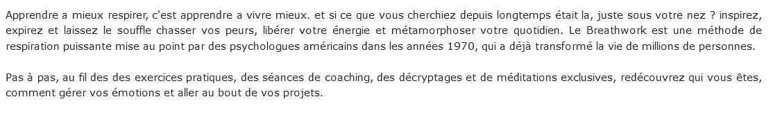 Respirez pour changer